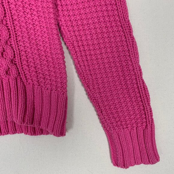 LRL Lauren Ralph Lauren Jeans Co Pink Cable Knit Turtleneck Sweater - Picture 4 of 15